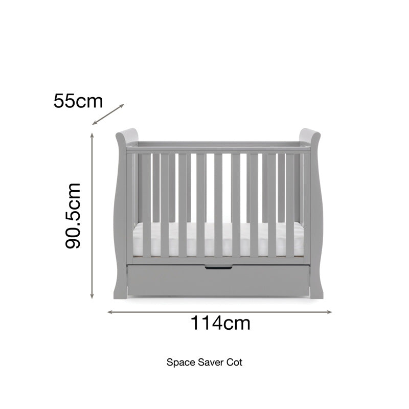 Stamford Space Saver Cot - Warm Grey