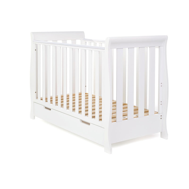 Stamford Mini Sleigh Cot Bed White