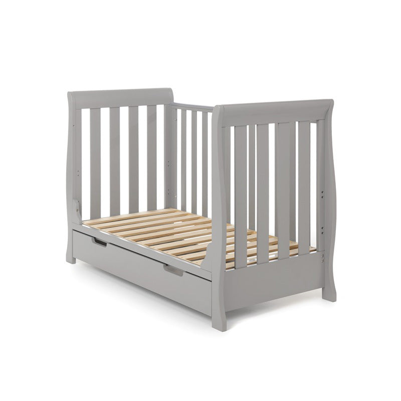 Stamford Mini Sleigh Cot Bed - Warm Grey
