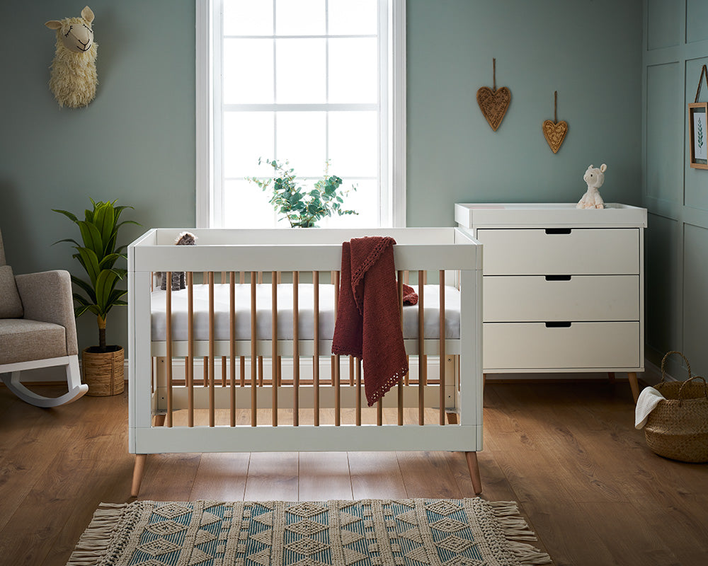 Maya Mini 2 Piece Room Set - White with Natural