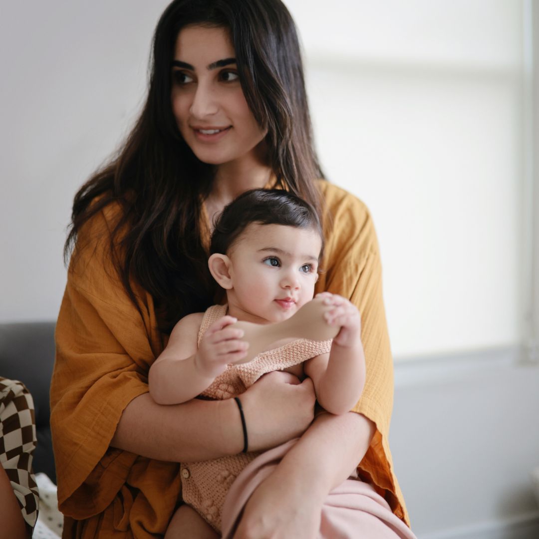 Mushie Silicone Baby Rattle - Blush