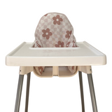 Highchair Cushion Cover - Wavy Check Floral