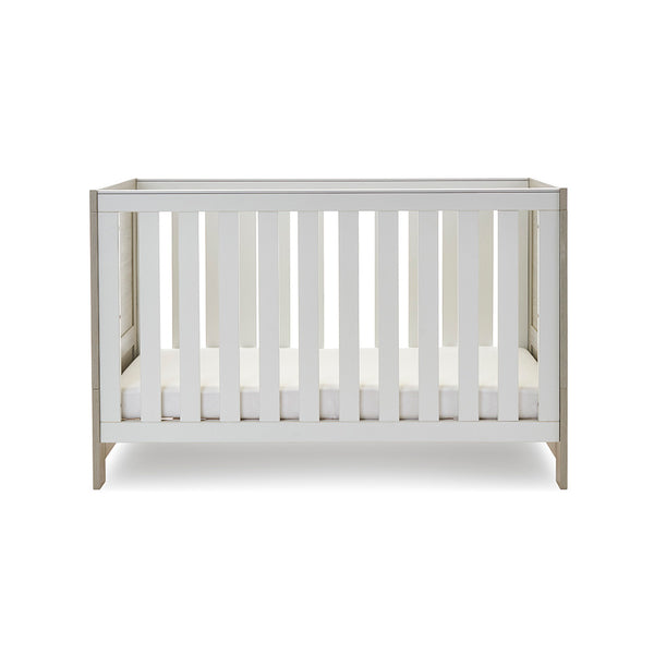 Nika Mini Cot Bed - Grey Wash & White