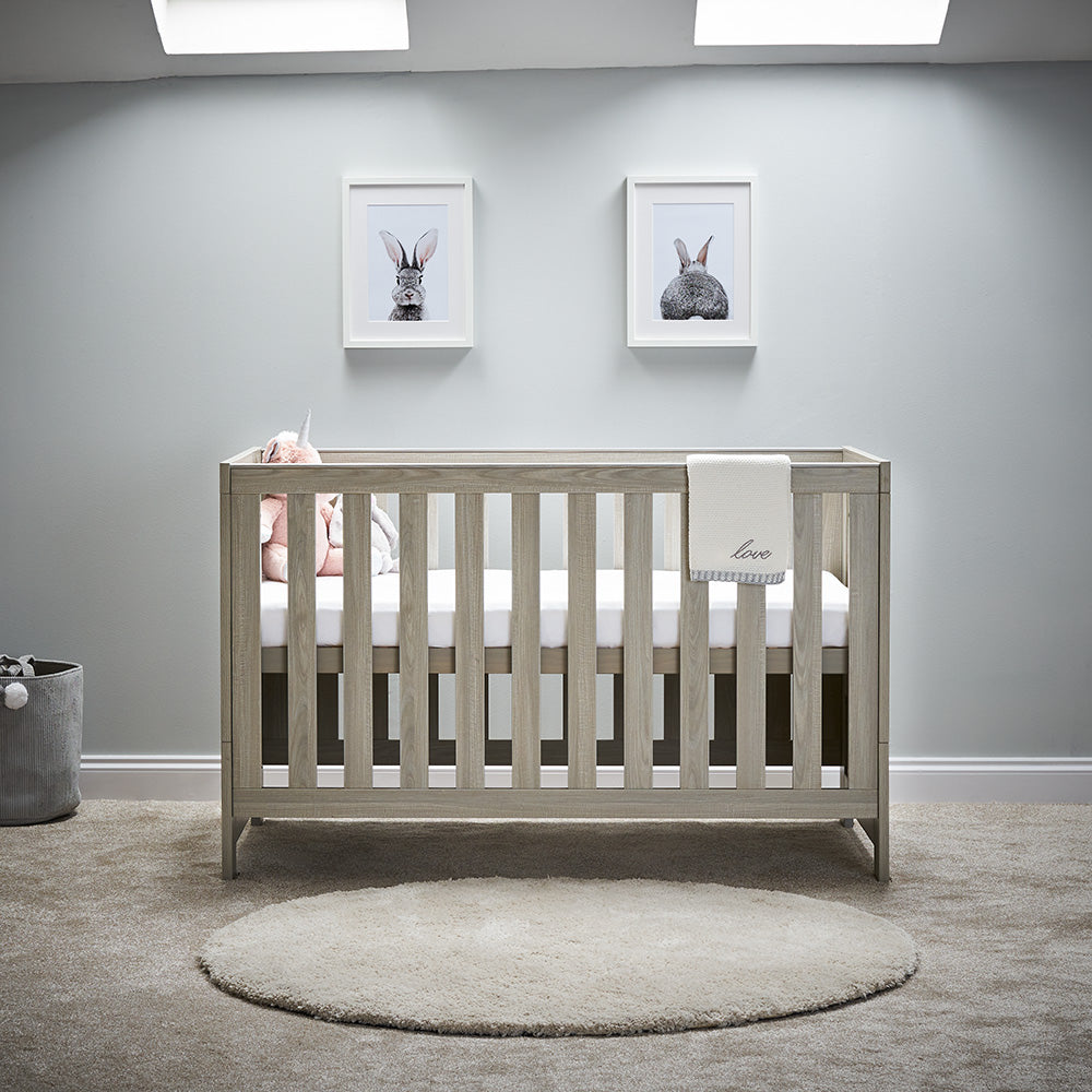 Nika Mini Cot Bed - Grey Wash