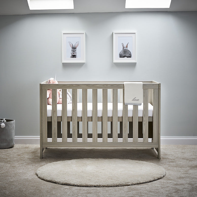 Nika Mini Cot Bed - Grey Wash