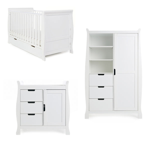 Stamford Classic Sleigh 3 Piece Room Set - White