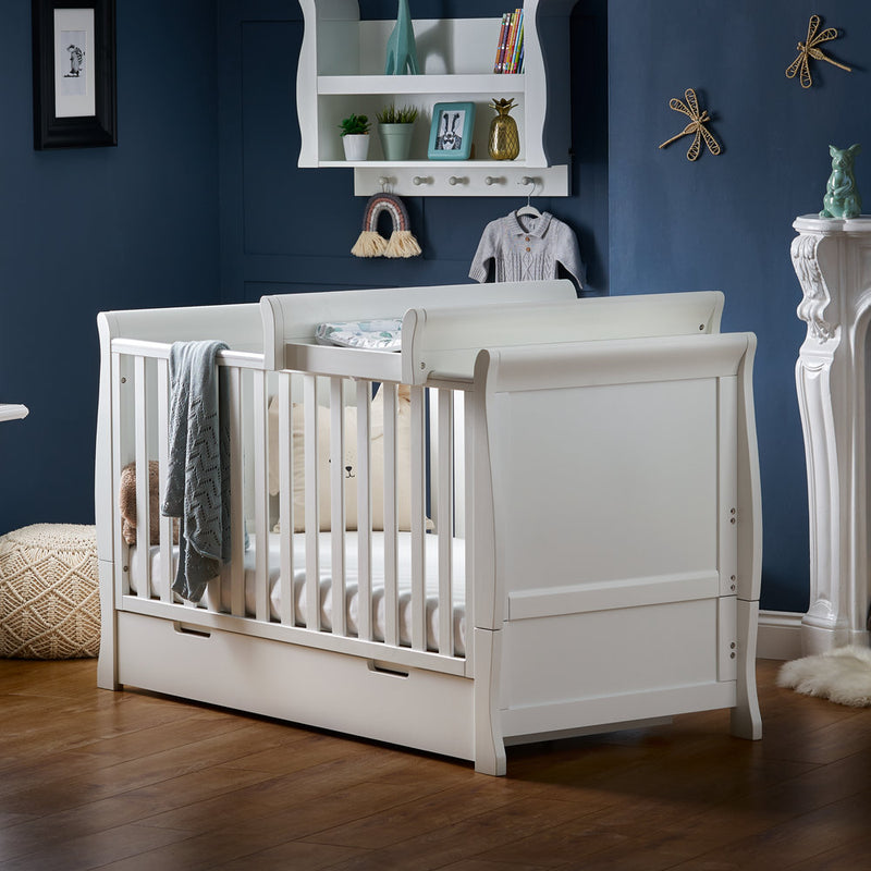 Stamford Classic Sleigh Cot Bed - White