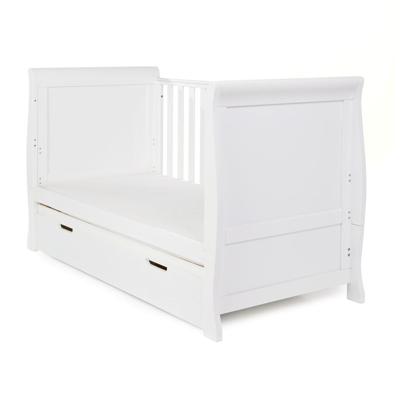 Stamford Classic Sleigh Cot Bed White The Little Bumble Co