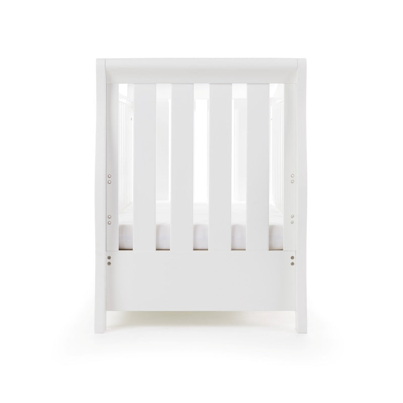 Stamford Luxe Sleigh Cot Bed - White