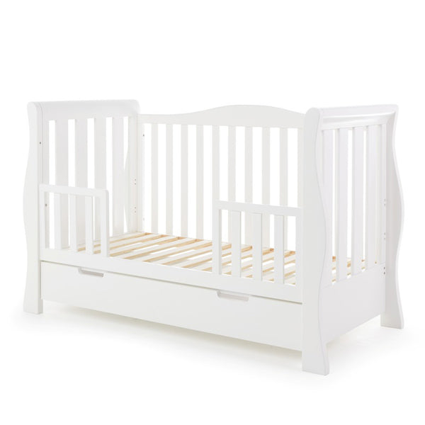 Stamford Luxe Sleigh Cot Bed - White