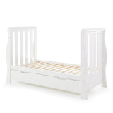 Stamford Luxe Sleigh Cot Bed - White