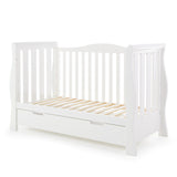 Stamford Luxe Sleigh Cot Bed - White