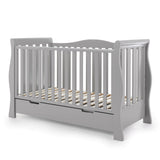 Stamford Luxe Sleigh Cot Bed - Warm Grey