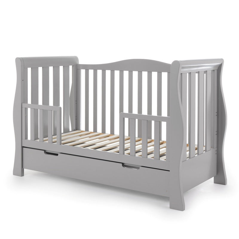 Stamford Luxe Sleigh Cot Bed - Warm Grey