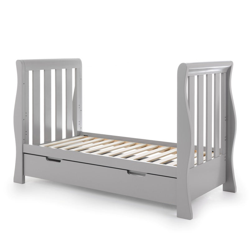 Stamford Luxe Sleigh Cot Bed - Warm Grey