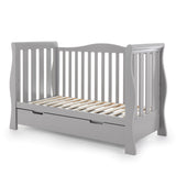 Stamford Luxe Sleigh Cot Bed - Warm Grey