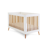 Maya Cot Bed - White with Natural