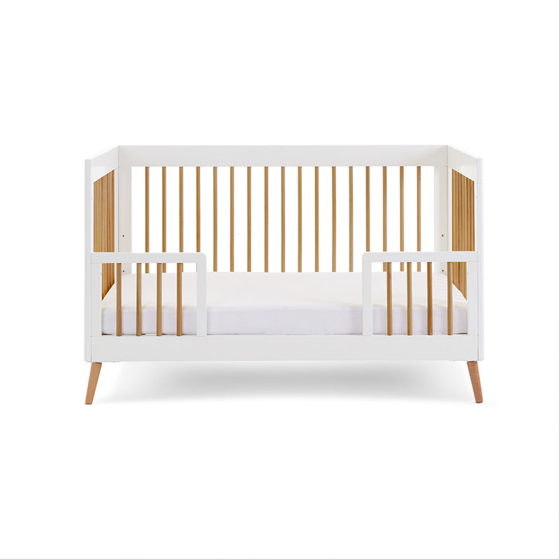 Maya Cot Bed - White with Natural