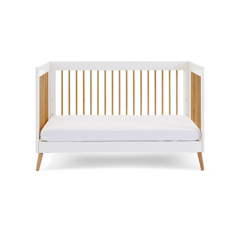 Maya Cot Bed - White with Natural