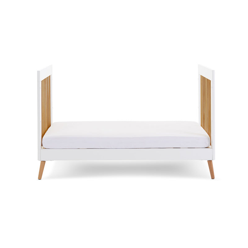 Maya Cot Bed - White with Natural