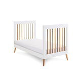 Maya Cot Bed - White with Natural