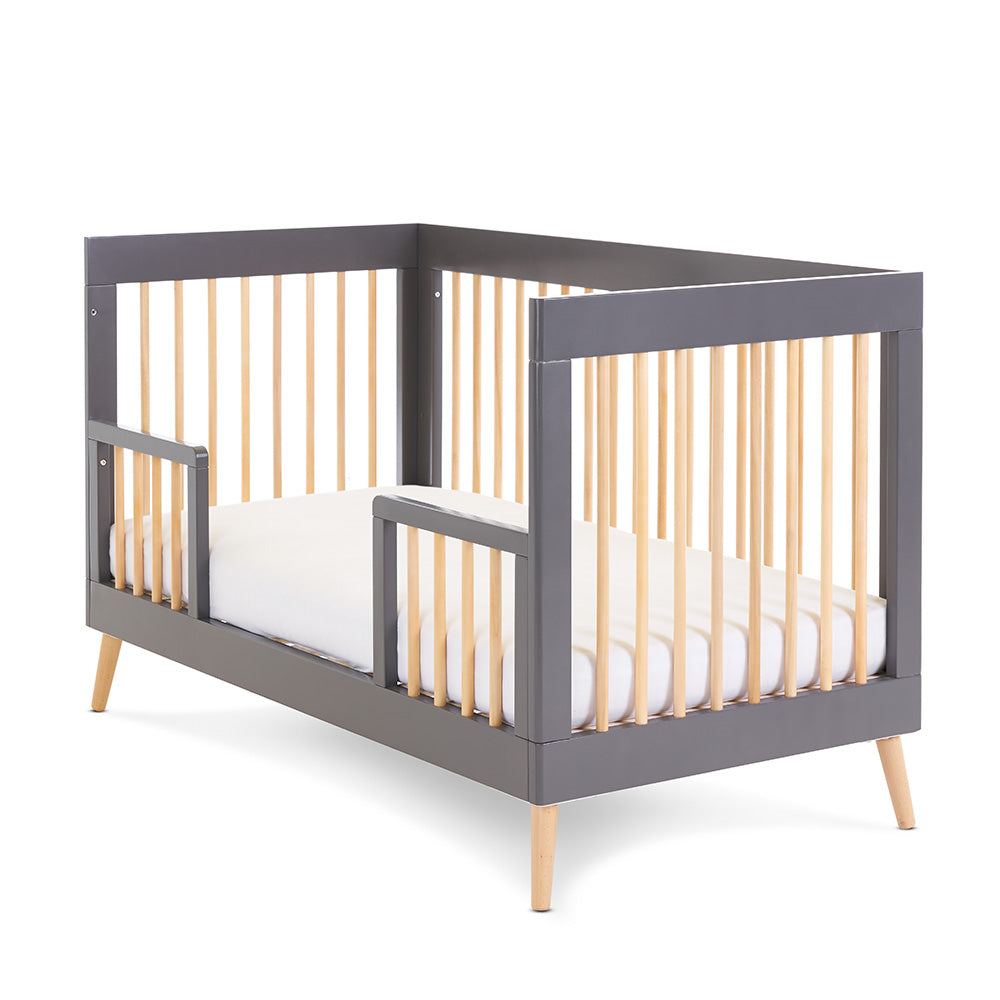 Maya Cot Bed - Slate with Natural