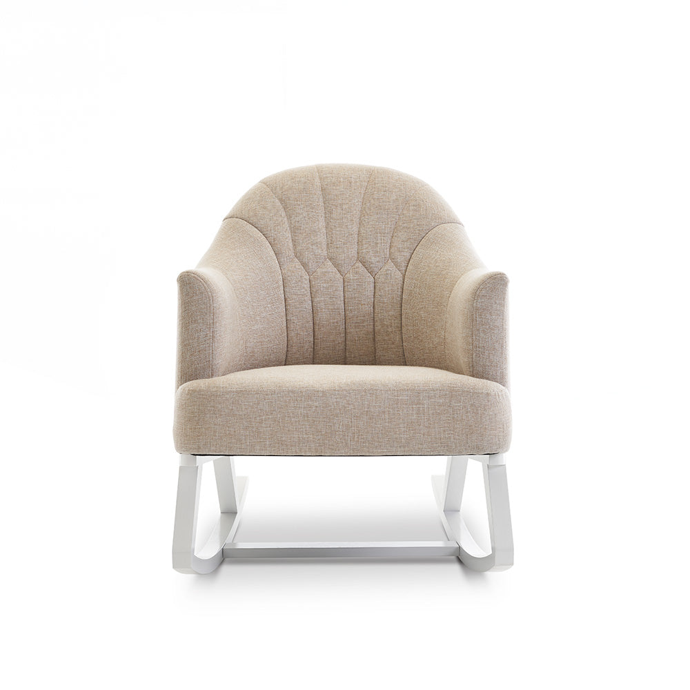 Round Back Rocking Chair - Oatmeal