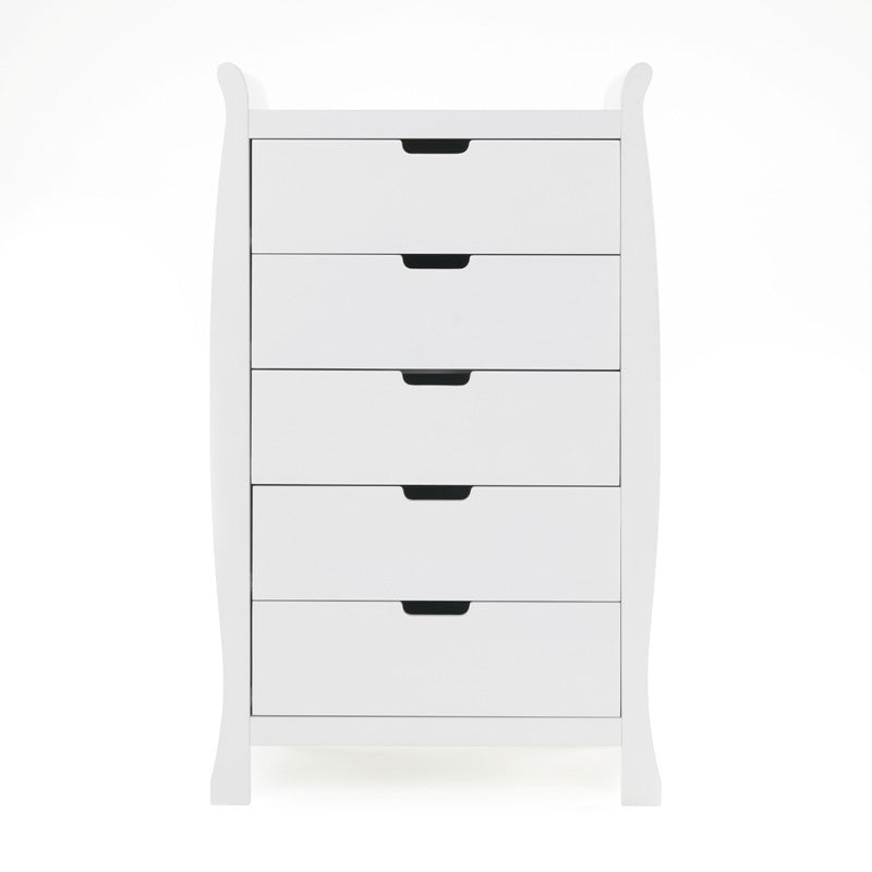 Stamford Sleigh Tall Chest of Drawers - White