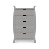 Stamford Sleigh Tall Chest of Drawers - Warm Grey