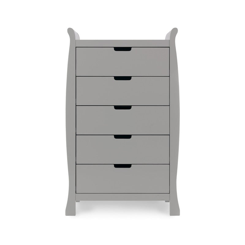 Stamford Sleigh Tall Chest of Drawers - Warm Grey