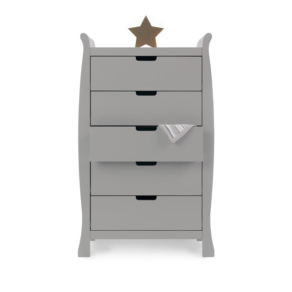 Stamford Sleigh Tall Chest of Drawers - Warm Grey