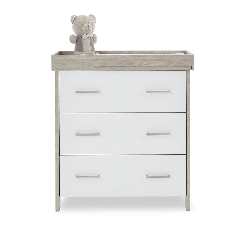 Nika Changing Unit - Grey Wash with White