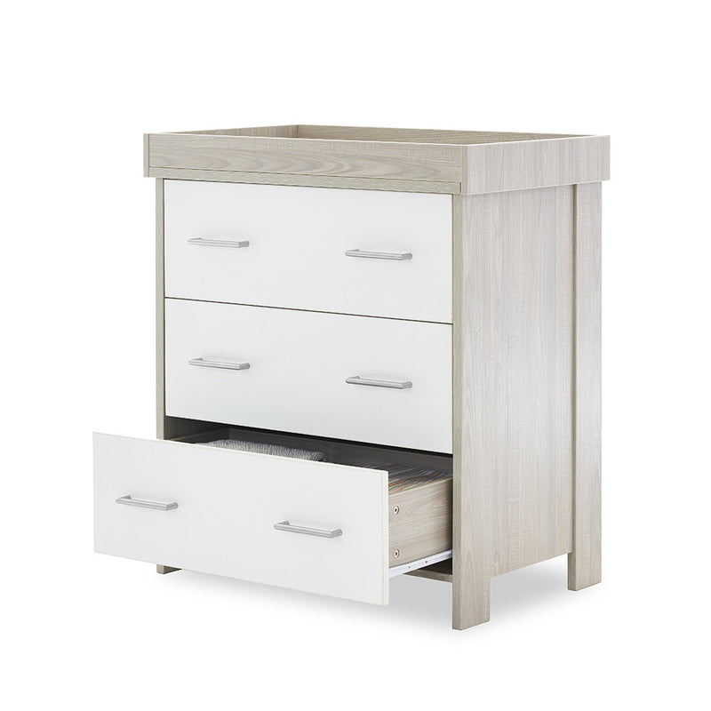 Nika Changing Unit - Grey Wash with White