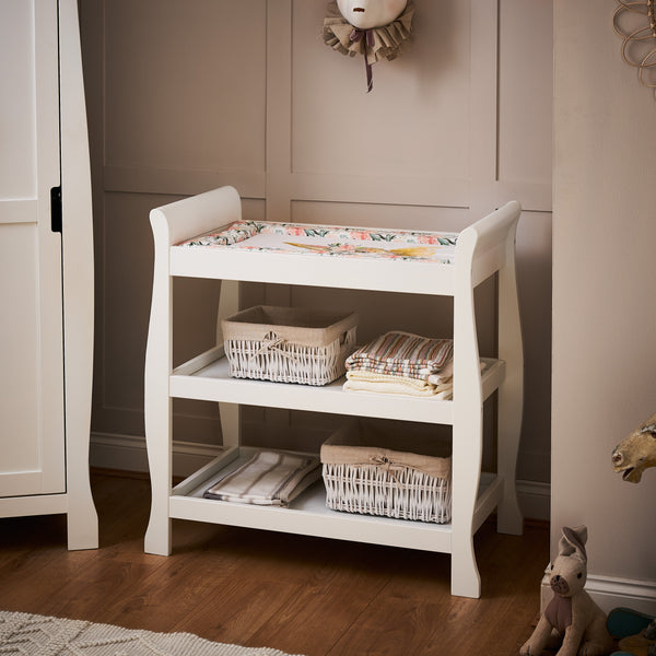 Stamford Sleigh Open Changing Unit - White