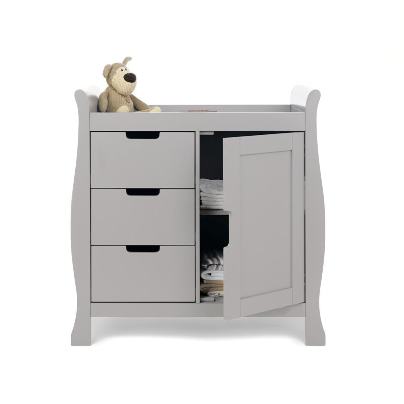 Stamford Sleigh Closed Changing Unit - Warm Grey