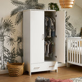 Nika Double Wardrobe - White Wash