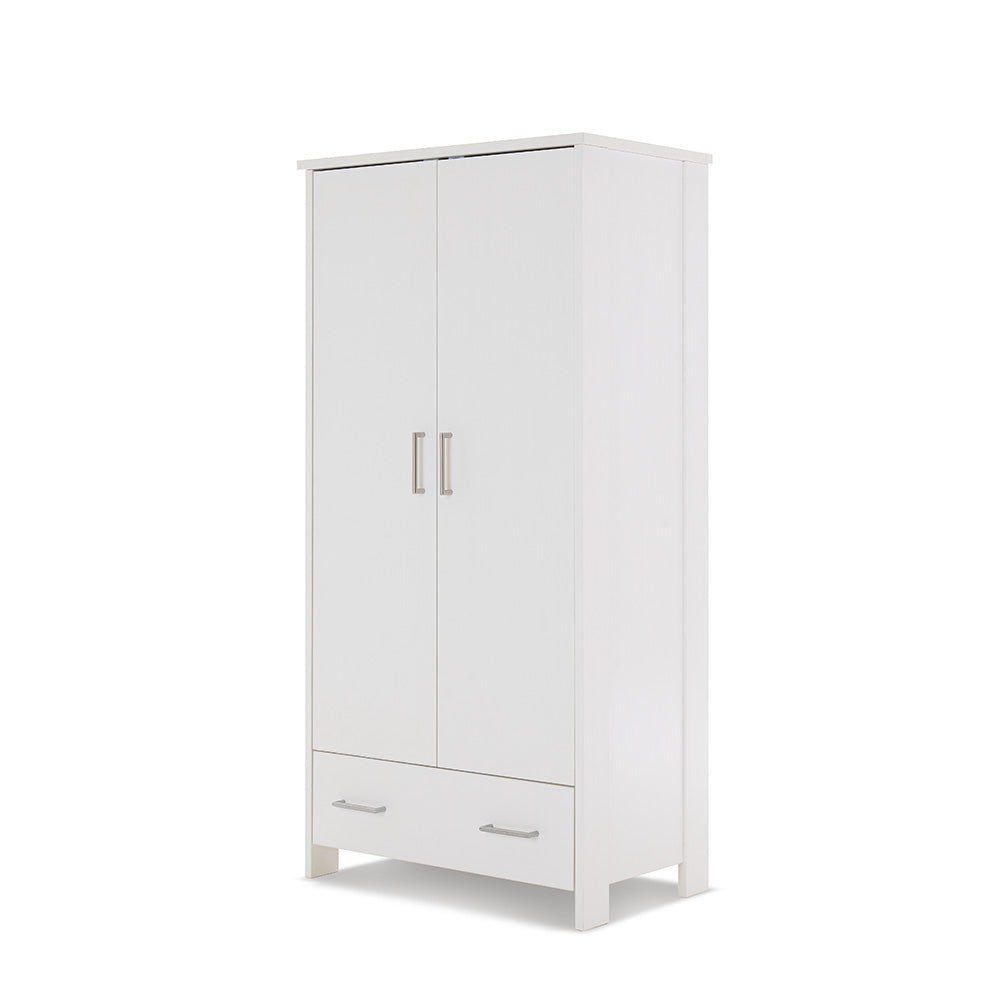 Nika Double Wardrobe - White Wash