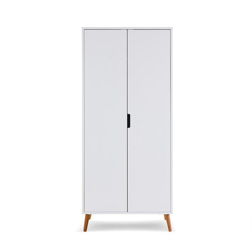 Maya Double Wardrobe - White with Natural