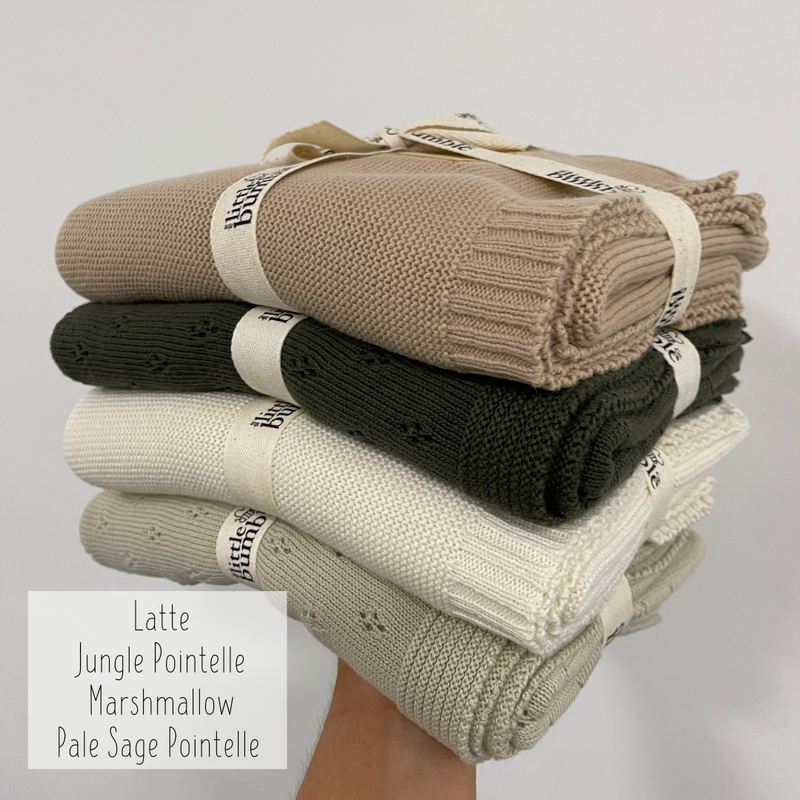Luxury Knitted Blanket - Latte