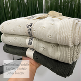 Luxury Knitted Blanket - Jungle Pointelle