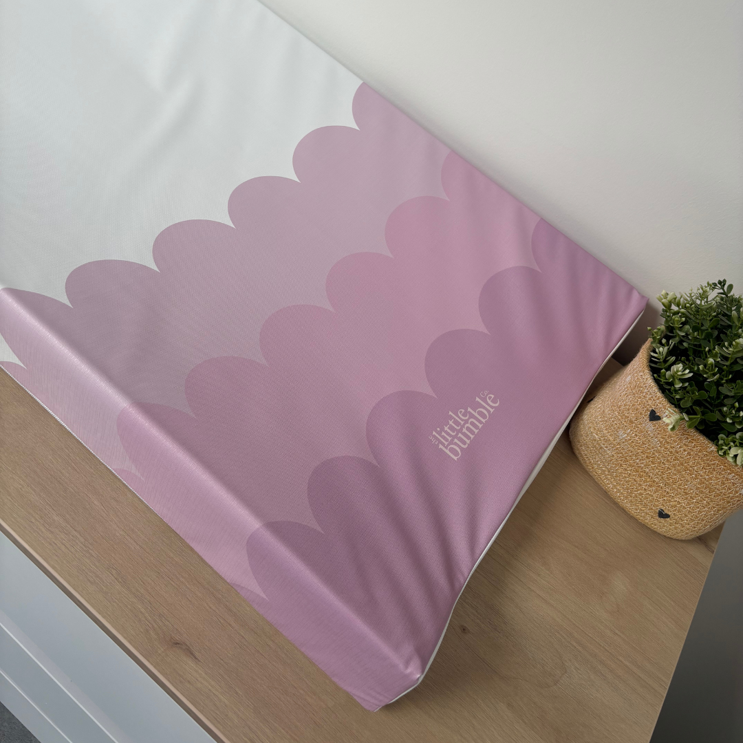 Anti Roll Changing Mat - Mauve Scallop