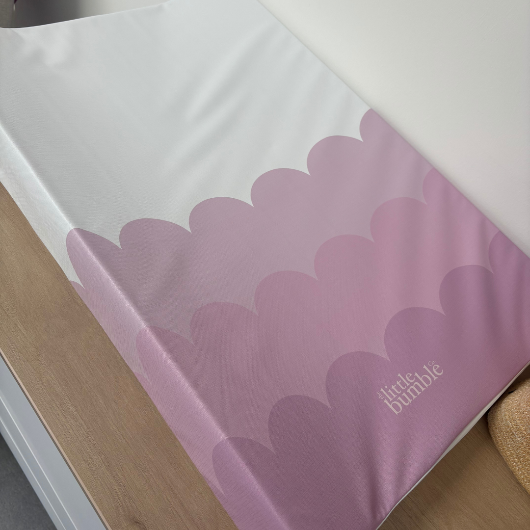 Anti Roll Changing Mat - Mauve Scallop