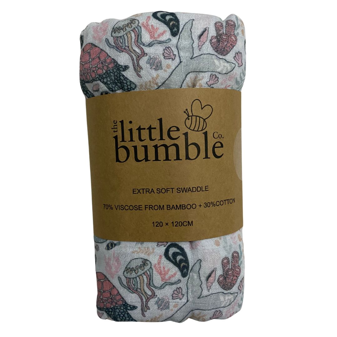 Bamboo Muslin Swaddle - Ocean Parade