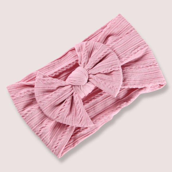 Bow Headband - Pink Rose