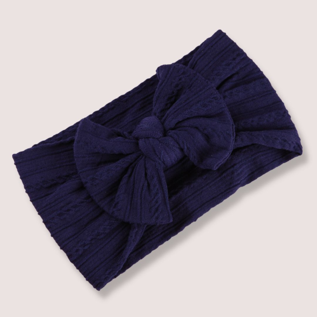 Bow Headband - Dark Navy