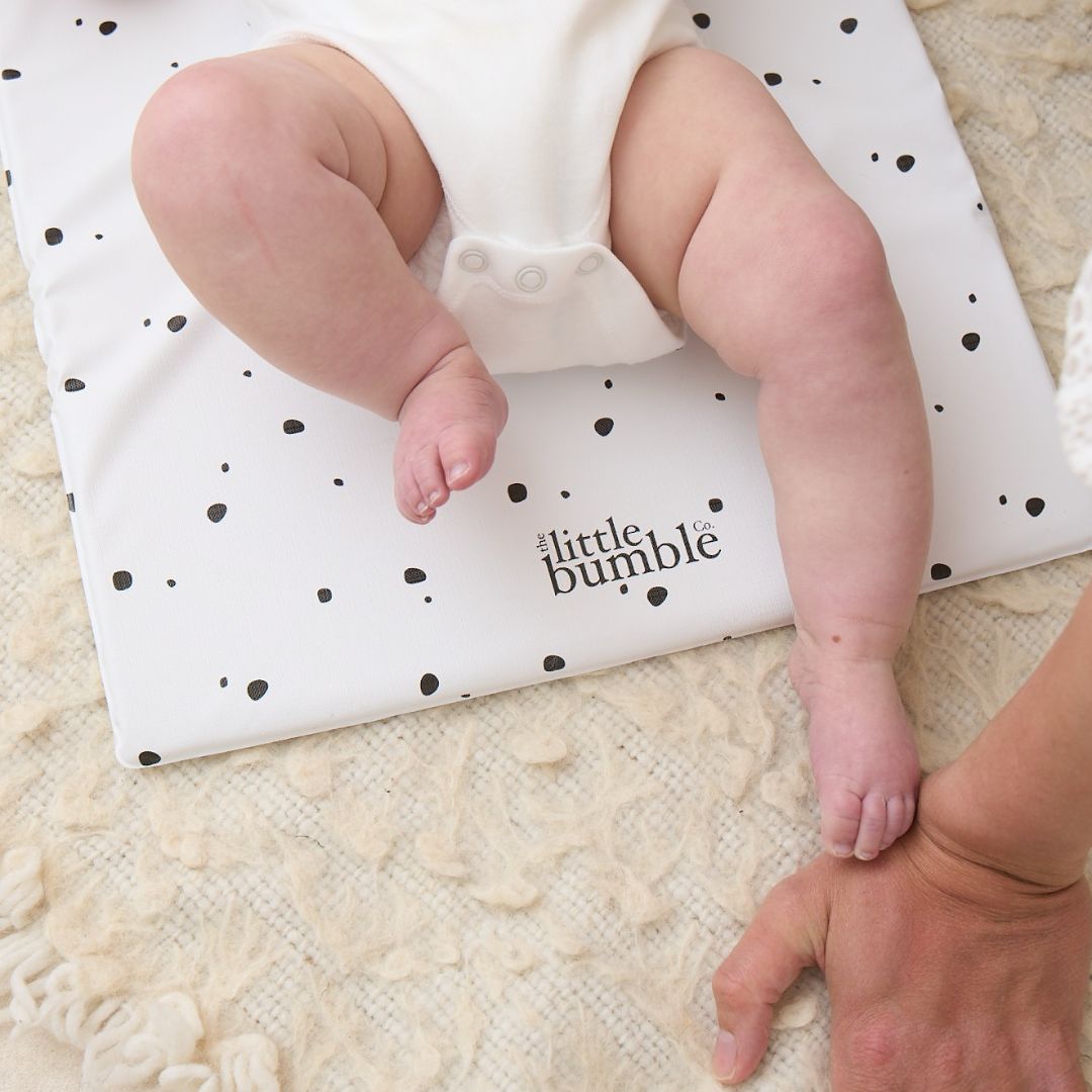 Travel Changing Mat - Black Mini Dots