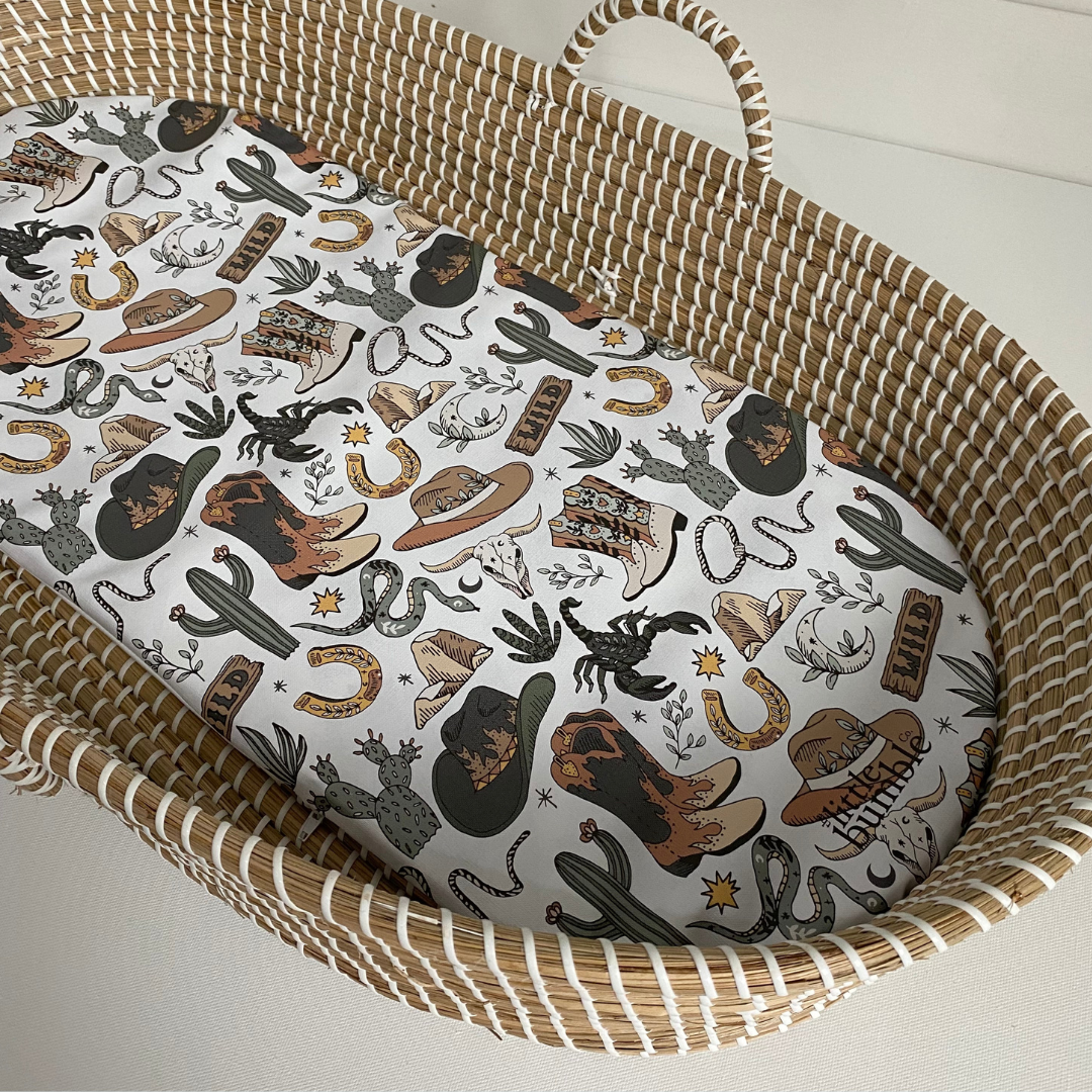 Changing Basket Mat Liner - Wild West