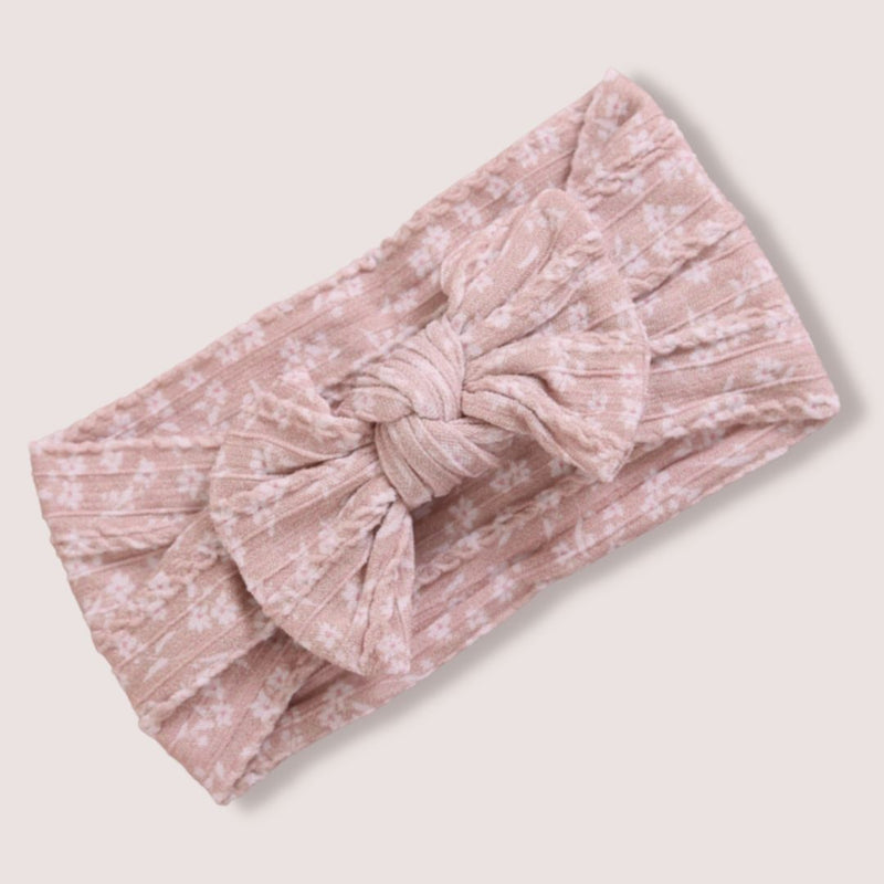 Bow Headband - Dusky Pink Floral
