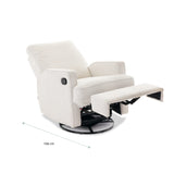 Madison Swivel Glider Recliner Chair - Boucle Style