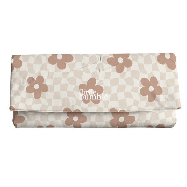 Travel Changing Mat - Wavy Check Floral